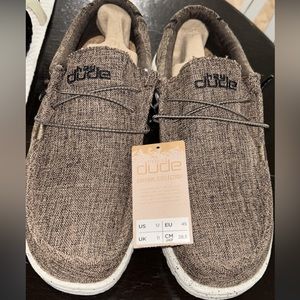Hey Dudes Wally Linen Dark Brown